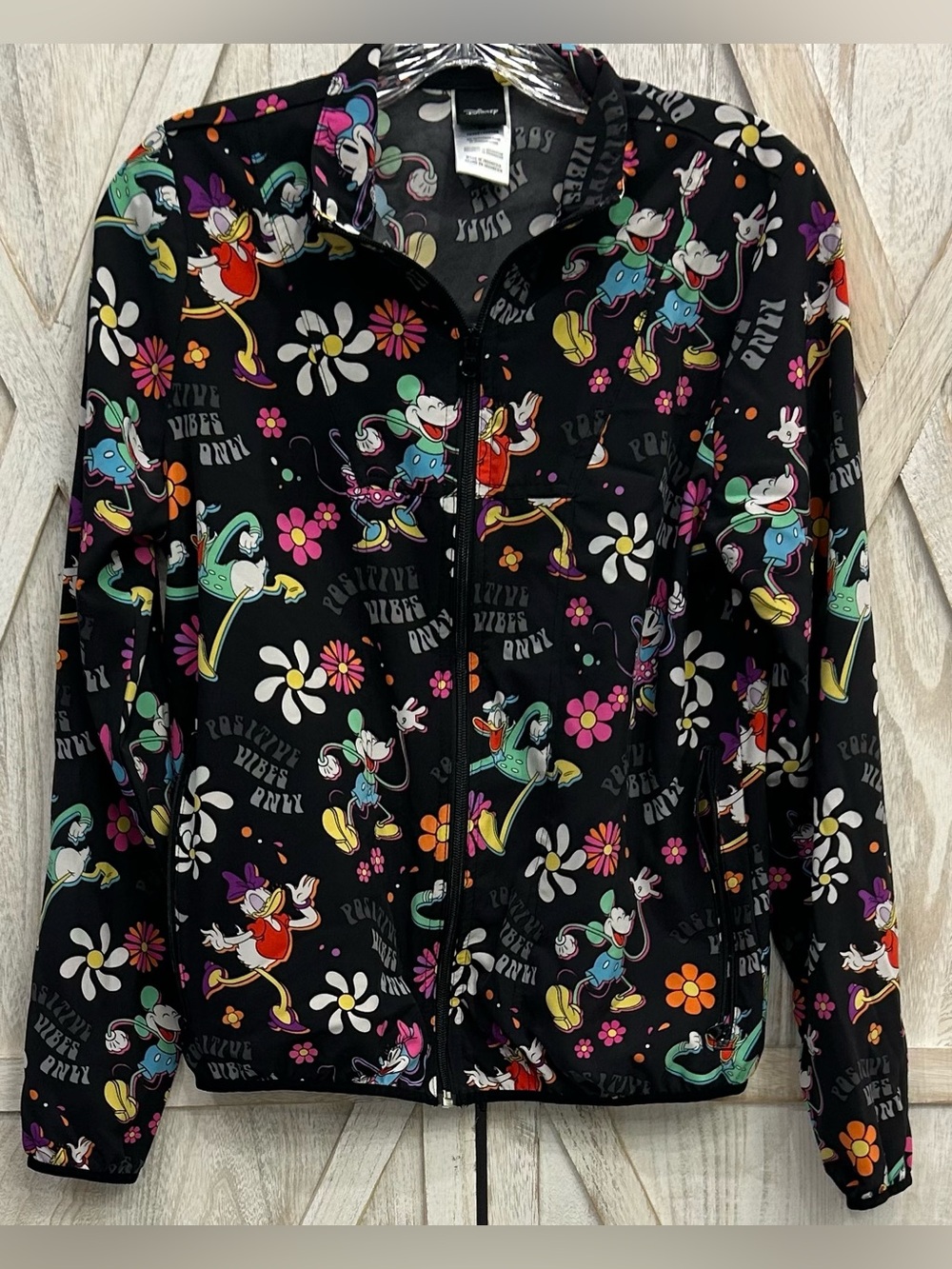 Disney Tooniforms ‘Positive Vibes’ Scrub Jacket Woman’s XS Mickey Minnie Daisy